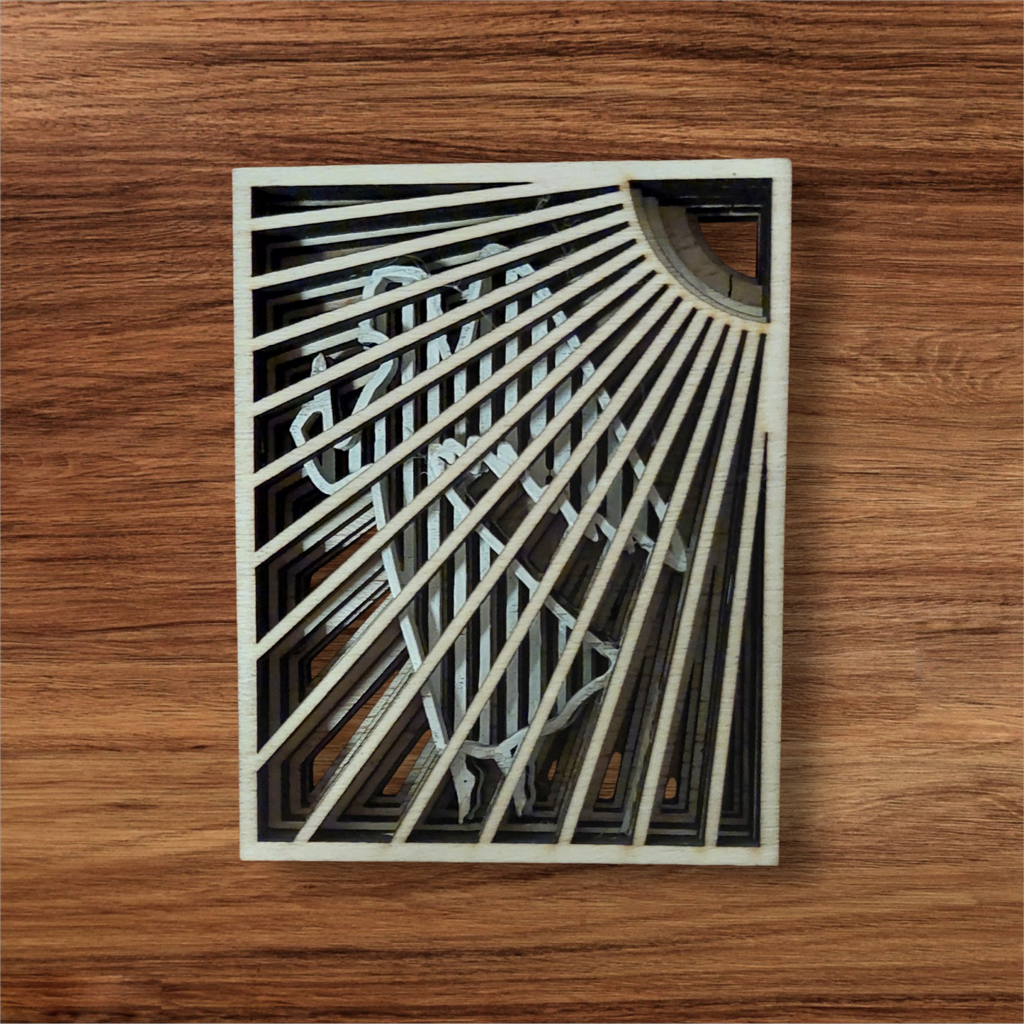 Gravură 3D - Înger, lemn stratificat