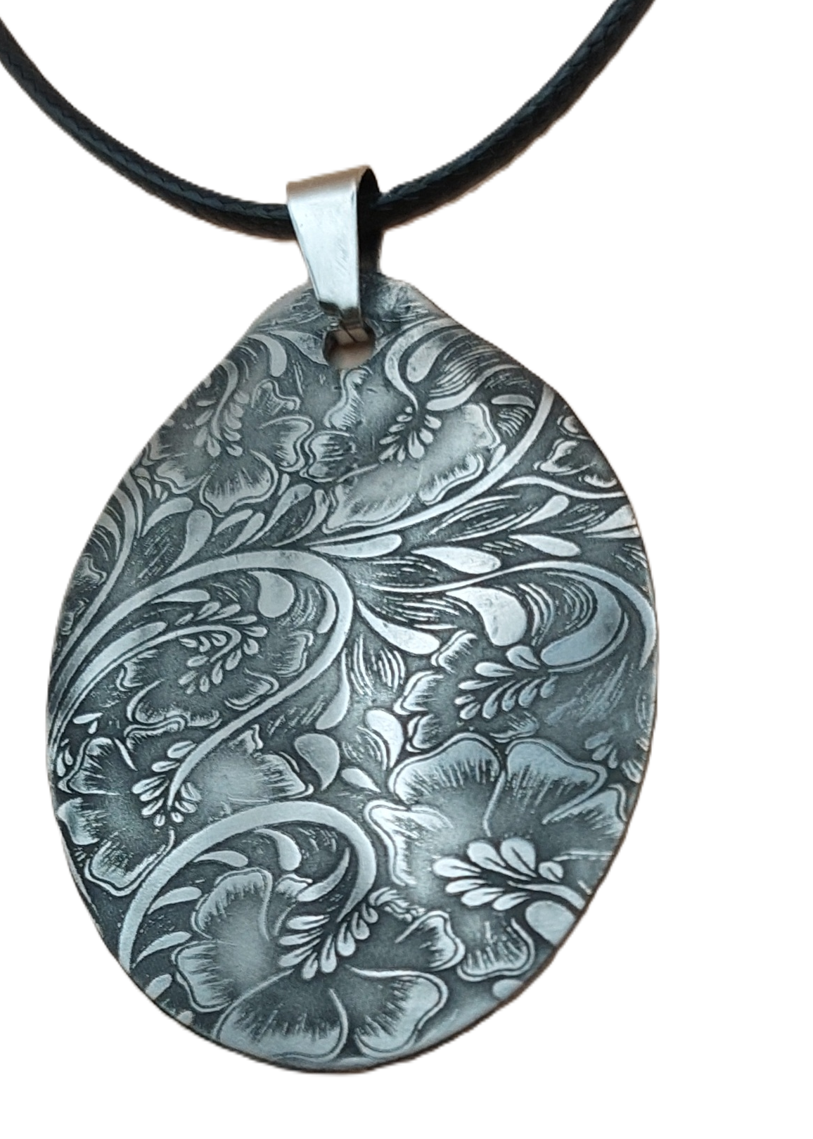 Pandantiv oval - Baroque flowers